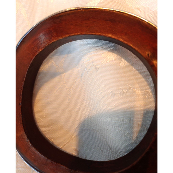 Silpada Rosewood Wavy Bangle Bracelet .925 Sterling Silver Edge Wood Jewelry - Picture 6 of 11